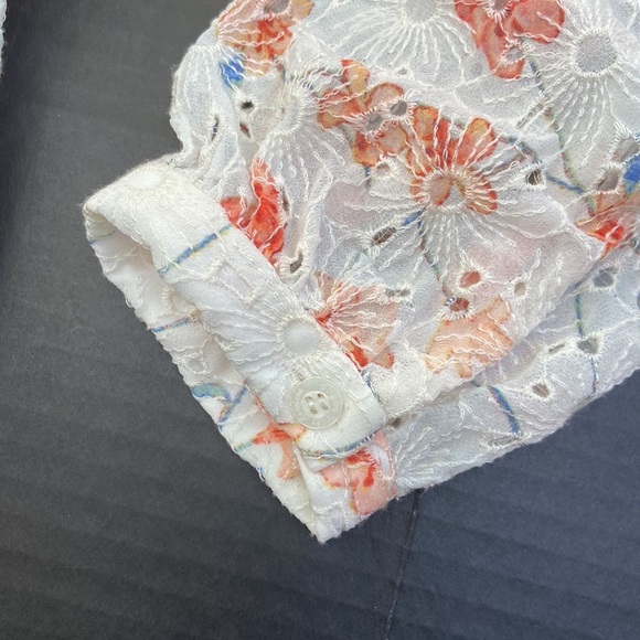 New GUESS BY MARCIANO Floral Ruffle Romper SZ M - Picture 2 of 8